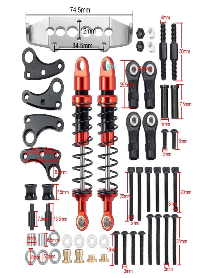 طقم ممتص صدمات MORLORDY RC Cantilever مقاس 80 مم لسيارات TRX4 2021 Bronco Defender K5 1/10 RC Crawler Car، قطع غيار مُحسّنة - Image 4